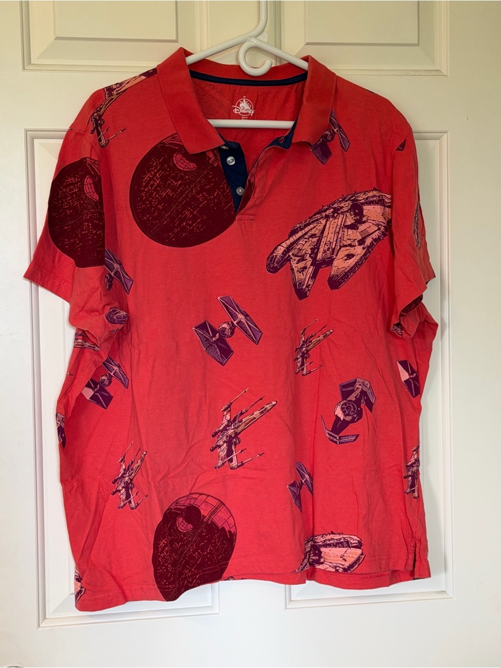 Disney Men’s Red Star Wars Graphic Polo